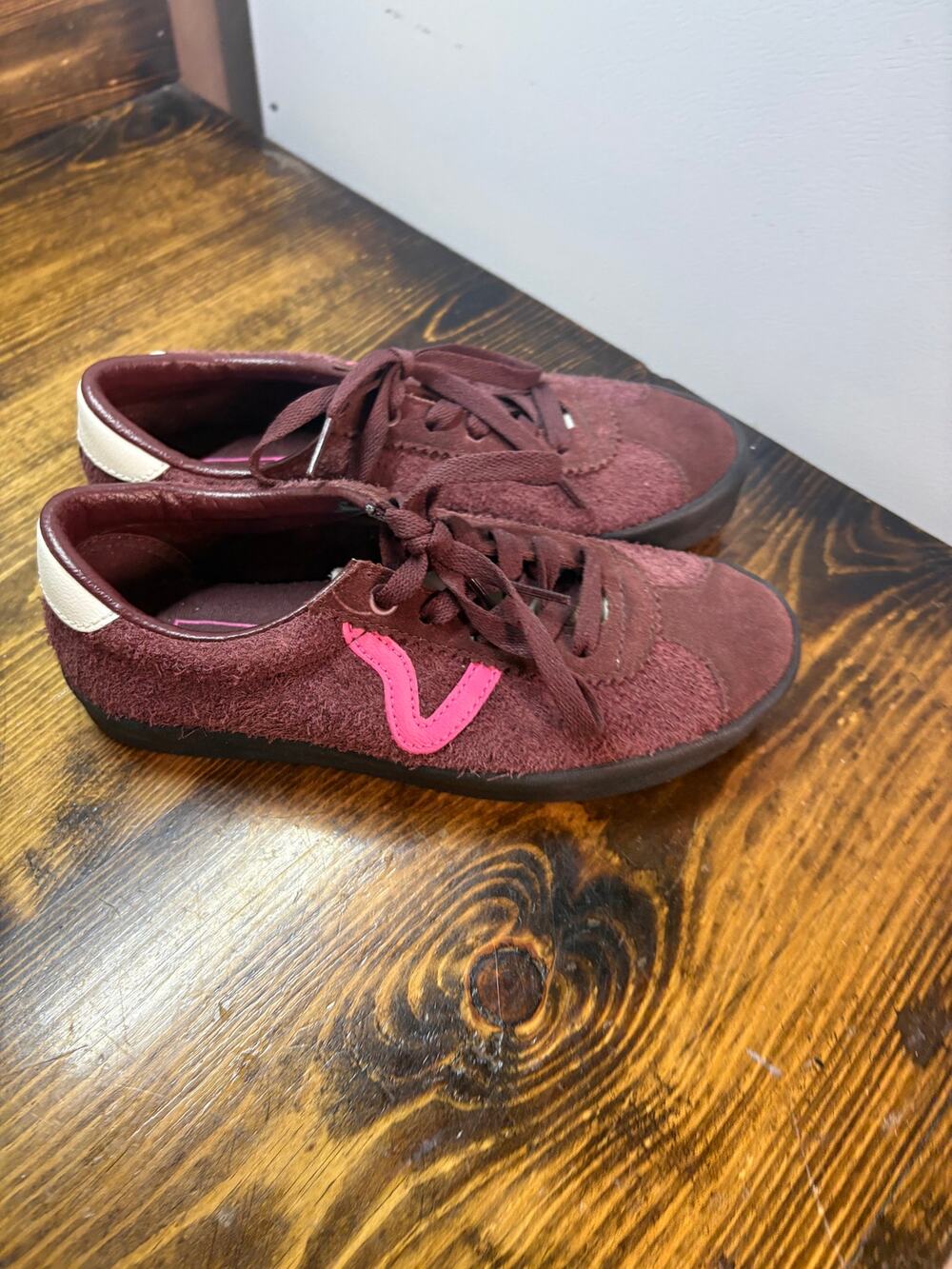 Vans Burgundy Andโ Pink Sneakers Size 7